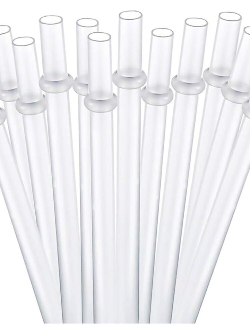 12 Piece 9 Inch Reusable Plastic Thick Drinking Straws BPA Free Mason Jar Straws
